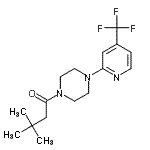CAS 登录号：257862-69-4， 3,3-二甲基-1-{4-[4-(三氟甲基)-2-吡啶基]-1-哌嗪基}-1-丁酮