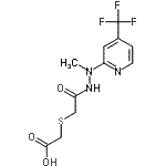 CAS 登录号：257862-86-5， [(2-{2-甲基-2-[4-(三氟甲基)-2-吡啶基]肼基}-2-氧代乙基)硫基]乙酸