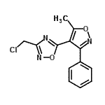 CAS#: 261349-42-2, 3-(Chloromethyl)-5-(5-Methyl-3-Phenyl-1,2-Oxazol-4-Yl)-1,2,4-Oxadiazole