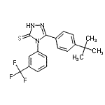 CAS#: 261633-26-5, 5-[4-(2-Methyl-2-Propanyl)Phenyl]-4-[3-(Trifluoromethyl)Phenyl]-2,4-Dihydro-3H-1,2,4-Triazole-3-Thione
