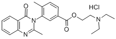 CAS#: 2619-08-1, Diethyl-[2-[4-Methyl-2-(2-Methyl-4-Oxoquinazolin-3-Yl)Benzoyl]Oxyethyl]Azanium Chloride