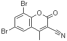 CAS 登录号：262590-95-4， 6,8-二溴-4-甲基-2-氧代-2H-苯并吡喃-3-甲腈