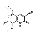 CAS#: 264225-72-1, Methyl 5-Cyano-2-(Dimethoxymethyl)-6-Thioxo-1,6-Dihydro-3-Pyridinecarboxylate