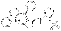 CAS 登录号：26529-14-6， N-(2,5-二((苯基氨基)亚甲基)环戊基亚基)-N-苯基-苯铵高氯酸盐
