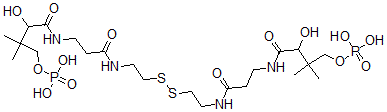 CAS 登录号：2664-64-4， [3-羟基-4-[[3-[2-[2-[3-[(2-羟基-3,3-二甲基-4-膦酰氧基丁酰基)氨基]丙酰氨基]乙基二硫基]乙基氨基]-3-氧代丙基]氨基]-2,2-二甲基-4-氧代丁基]磷酸二氢酯