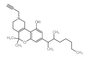 CAS 登录号：26685-57-4， 8-(1,2-二甲基庚基)-1,3,4,5-四氢-5,5-二甲基-2-(2-丙炔-1-基)-2H-[1]苯并吡喃并[4,3-c]吡啶-10-醇