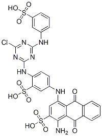 CAS 登录号：26763-68-8， 1-氨基-4-[[4-[[4-氯-6-[(3-磺基苯基)氨基]-1,3,5-三嗪-2-基]氨基]-3-磺基-苯基]氨基]-9,10-二氧代-蒽-2-磺酸