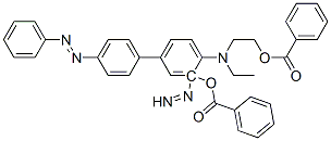 CAS 登录号：26841-47-4， 2-[2-苯甲酰氧基乙基-[4-(4-苯基偶氮苯基)偶氮苯基]氨基]乙基苯甲酸酯