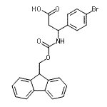 CAS 登录号：269078-76-4， 3-(4-溴苯基)-3-{[(9H-芴-9-基甲氧基)羰基]氨基}丙酸