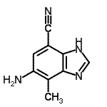 CAS#: 269083-20-7, 5-Amino-4-Methyl-1H-Benzimidazole-7-Carbonitrile