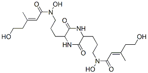 CAS 登录号：26912-16-3， N,N'-[(3,6-二氧代-2,5-哌嗪二基)二(三亚甲基)]二[5-羟基-3-甲基-2-戊烯氧肟酸]