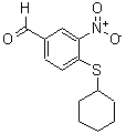 CAS 登录号：270262-95-8， 4-(环己基硫代)-3-硝基苯甲醛