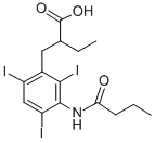 CAS 登录号：27293-82-9， 2-[3-(丁酰基氨基)-2,4,6-三碘苄基]丁酸
