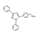 CAS 登录号：27301-46-8， 5-(4-甲氧基苯基)-1,3-二苯基-1H-吡唑
