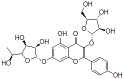 CAS#: 27509-67-7, Kempferol-3-O-Arabinofuranoside-7-O-Rhamnopyranoside