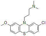 CAS 登录号：2752-11-6， 3-(2-氯-8-甲氧基吩噻嗪-10-基)-N,N-二甲基丙烷-1-胺
