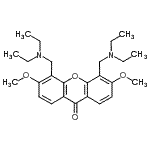 CAS#: 27526-48-3, 4,5-Bis[(Diethylamino)Methyl]-3,6-Dimethoxy-9H-Xanthen-9-One