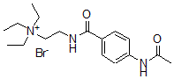 CAS 登录号：27591-11-3， 2-[(4-乙酰氨基苯甲酰基)氨基]乙基三乙基溴化铵