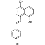 CAS 登录号：27667-40-9， 4-[(E)-2-(4-羟基苯基)乙烯基]-1,5-萘二酚