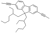 CAS 登录号：278176-13-9， 9,9-二(2'-乙基己基)-2,7-二-1-丙炔基-9H-芴