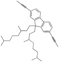 CAS#: 278176-14-0, 9,9-Bis[(3S)-3,7-dimethyloctyl]-2,7-bis(prop-1-ynyl)fluorene