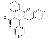 CAS 登录号：278782-55-1， 2-(4-氟苄基)-1-氧代-3-吡啶-4-基-1,2,3,4-四氢异喹啉-4-羧酸