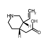CAS 登录号：27954-14-9， [(3R,4S)-3-乙烯基-4-哌啶基]乙酸