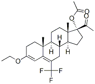 CAS 登录号：2802-19-9， 17-(乙酰氧基)-3-乙氧基-6-(三氟甲基)-孕甾-3,5-二烯-20-酮