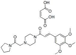 CAS#: 28044-44-2, 1-[(Pyrrolidin-1-Ylcarbonyl)Methyl]-4-(3,4,5-Trimethoxycinnamoyl)Piperazine Maleate
