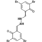 CAS 登录号：28120-50-5， 2,4-二溴-6-({2-[(E)-(3,5-二溴-6-氧代-2,4-环己二烯-1-亚基)甲基]肼基}亚甲基)-2,4-环己二烯-1-酮