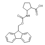 CAS 登录号：282524-97-4， 2-{[(9H-芴-9-基甲氧基)羰基]氨基}环戊烷羧酸