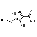 CAS#: 28668-18-0, 4-Amino-5-(Methylsulfanyl)-1H-Pyrazole-3-Carboxamide