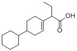 CAS 登录号：28673-54-3， 4-环己基-alpha-乙基-1-环己烯-1-乙酸