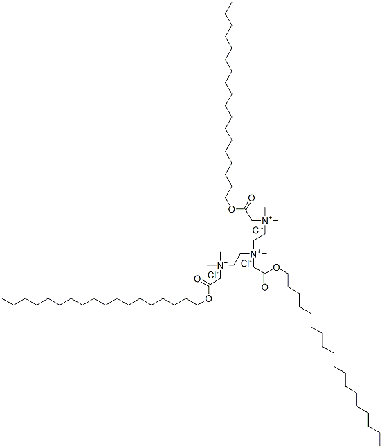 CAS#: 28719-79-1, 2,2,5,8,8-Pentamethyl-1,9-Bis(Octadecyloxycarbonyl)-5-(Octadecyloxycarbonylmethyl)-2,5,8-Triazonianonane Trichloride