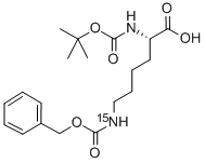 CAS#: 287484-38-2, N6-[(Benzyloxy)carbonyl]-N2-[(tert-butyl)oxy]carbonyl]-L-(N6-15N)lysine