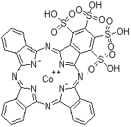 CAS 登录号：28802-06-4， 29H,31H-酞菁-1,2,3,4-四磺酸,钴(2+)盐(1:1)