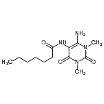 CAS#: 288391-08-2, N-(6-Amino-1,3-Dimethyl-2,4-Dioxo-1,2,3,4-Tetrahydro-5-Pyrimidinyl)Heptanamide