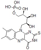 CAS 登录号:28979-30-8, 2-硫代-核黄素 5'-(磷酸二氢酯)