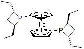 CAS 登录号：290347-66-9， (-)-1,1'-二((2S,4S)-2,4-二乙基磷杂环丁基)二茂铁