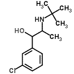 CAS#: 292055-72-2, 1-(3-Chlorophenyl)-2-[(2-Methyl-2-Propanyl)Amino]-1-Propanol