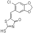 CAS # 292172-54-4, (5E)-5-[(6-氯-1,3-苯并二氧戊环-5-基)亚甲基]-2-硫基-1,3-噻唑-4(5H)-酮