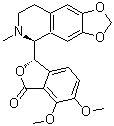 CAS 登录号：29617-43-4， (3S)-6,7-二甲氧基-3-[(5S)-6-甲基-5,6,7,8-四氢[1,3]二氧杂环戊并[4,5-g]异喹啉-5-基]-2-苯并呋喃-1(3H)-酮