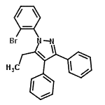 CAS 登录号：300658-42-8， 1-(2-溴苯基)-5-乙基-3,4-二苯基-吡唑