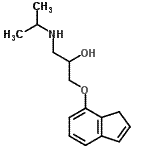 CAS 登录号：30190-86-4， 1-(1H-茚-7-基氧基)-3-(异丙基氨基)-2-丙醇