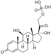 CAS#: 302-25-0, 11beta,17,21-Trihydroxypregna-1,4-Diene-3,20-Dione 21-(Dihydrogen Phosphate)