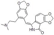CAS#: 30341-99-2, (6E)-6-[[6-(2-Dimethylaminoethyl)-1,3-Benzodioxol-5-Yl]Methylidene]-[1,3]Dioxolo[4,5-g]Isoindol-8-One