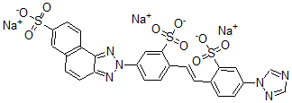 CAS 登录号：30468-49-6， 三钠2-[3-磺酸-4-[(E)-2-[2-磺酸-4-(1,2,4-三唑-1-基)苯基]乙烯基]苯基]苯并[E]苯并三唑-7-磺酸盐