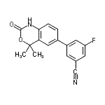 CAS#: 304853-30-3, 3-(4,4-Dimethyl-2-Oxo-1,4-Dihydro-2H-3,1-Benzoxazin-6-Yl)-5-Fluorobenzonitrile