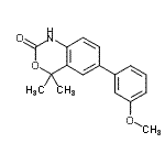 CAS#: 304854-36-2, 6-(3-Methoxyphenyl)-4,4-Dimethyl-1,4-Dihydro-2H-3,1-Benzoxazin-2-One