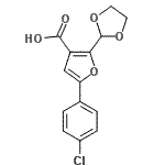 CAS#: 306936-13-0, 5-(4-Chlorophenyl)-2-(1,3-Dioxolan-2-Yl)-3-Furoic Acid